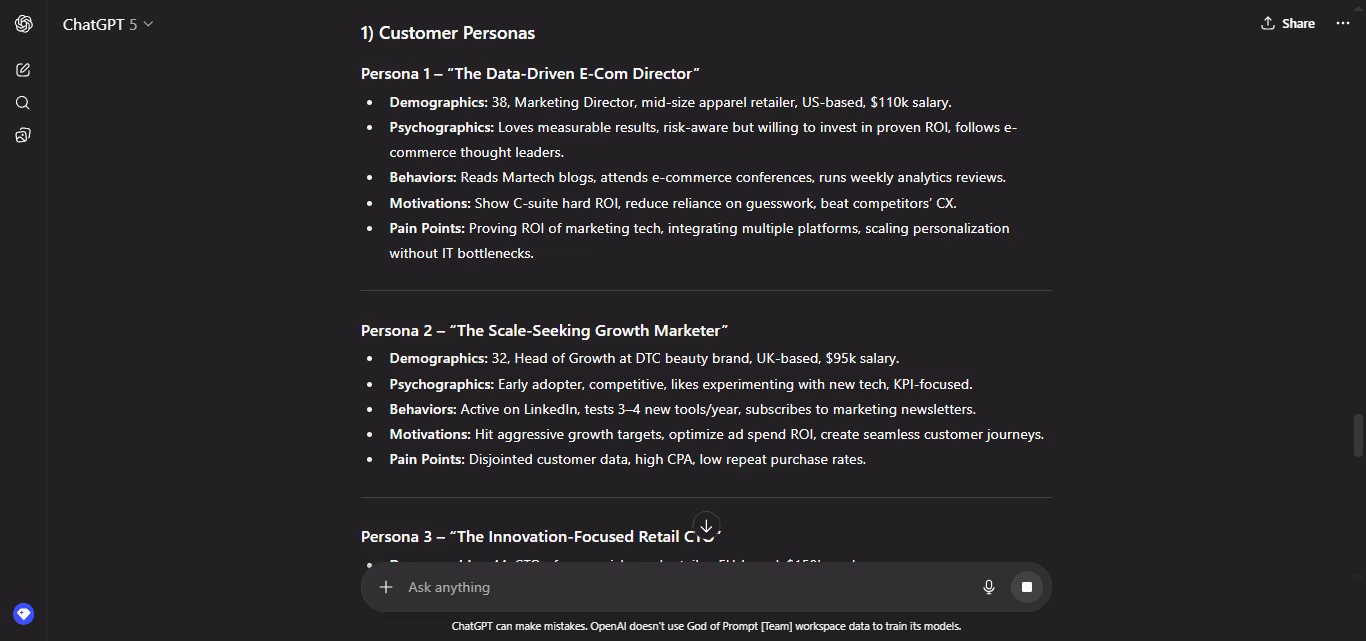3. Customer Avatar Development & Marketing Strategy