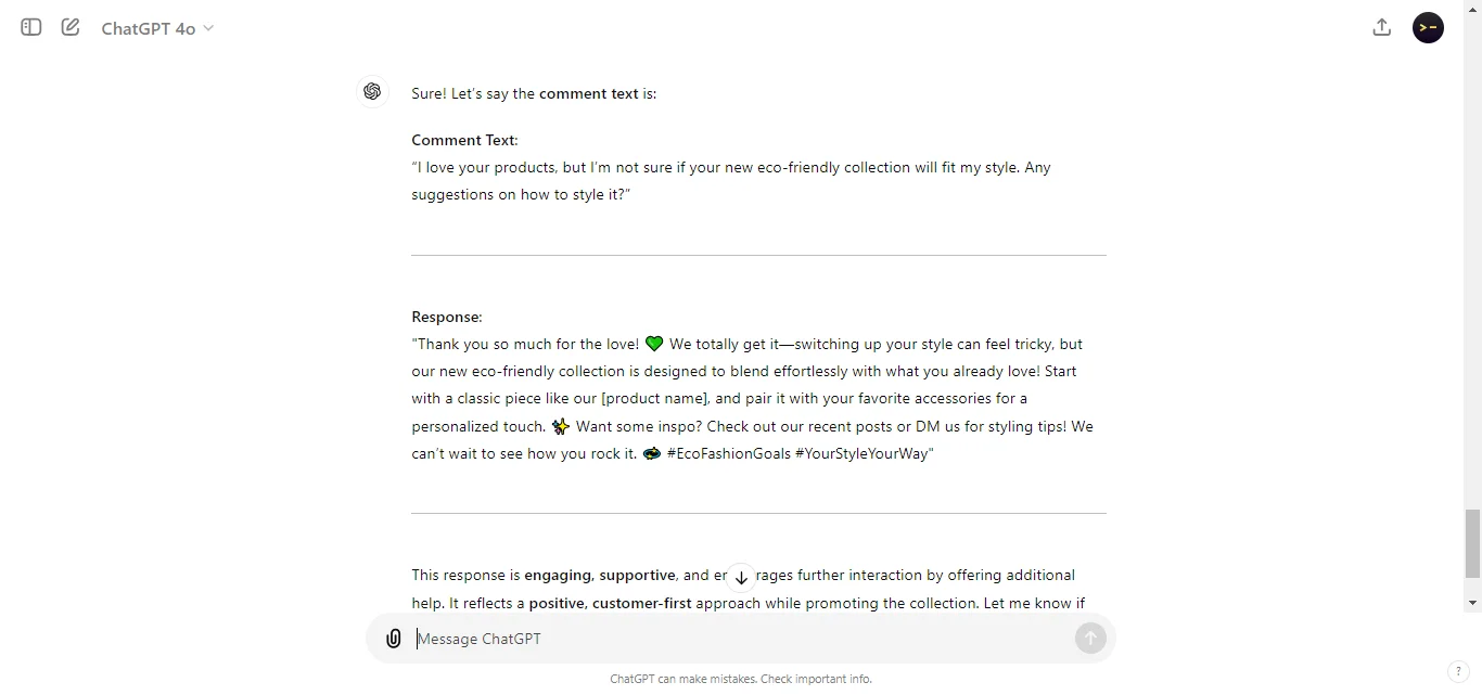 Respond to Comments