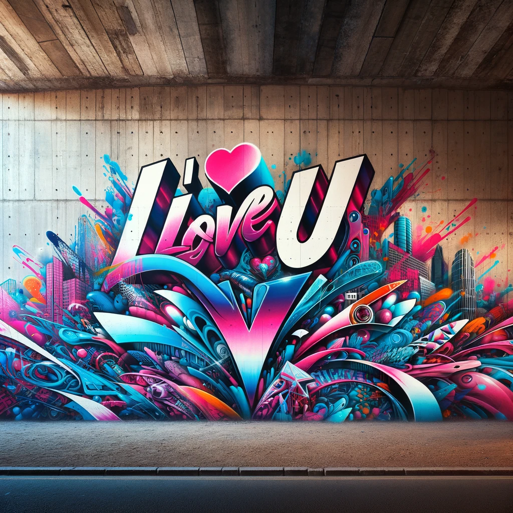 Graffiti covered DALL-E 3 Prompt