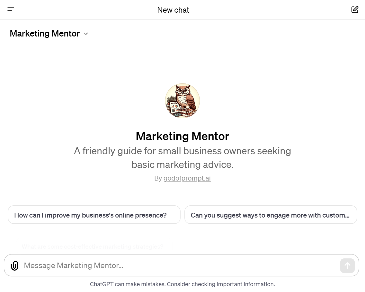 Marketing Mentor GPT