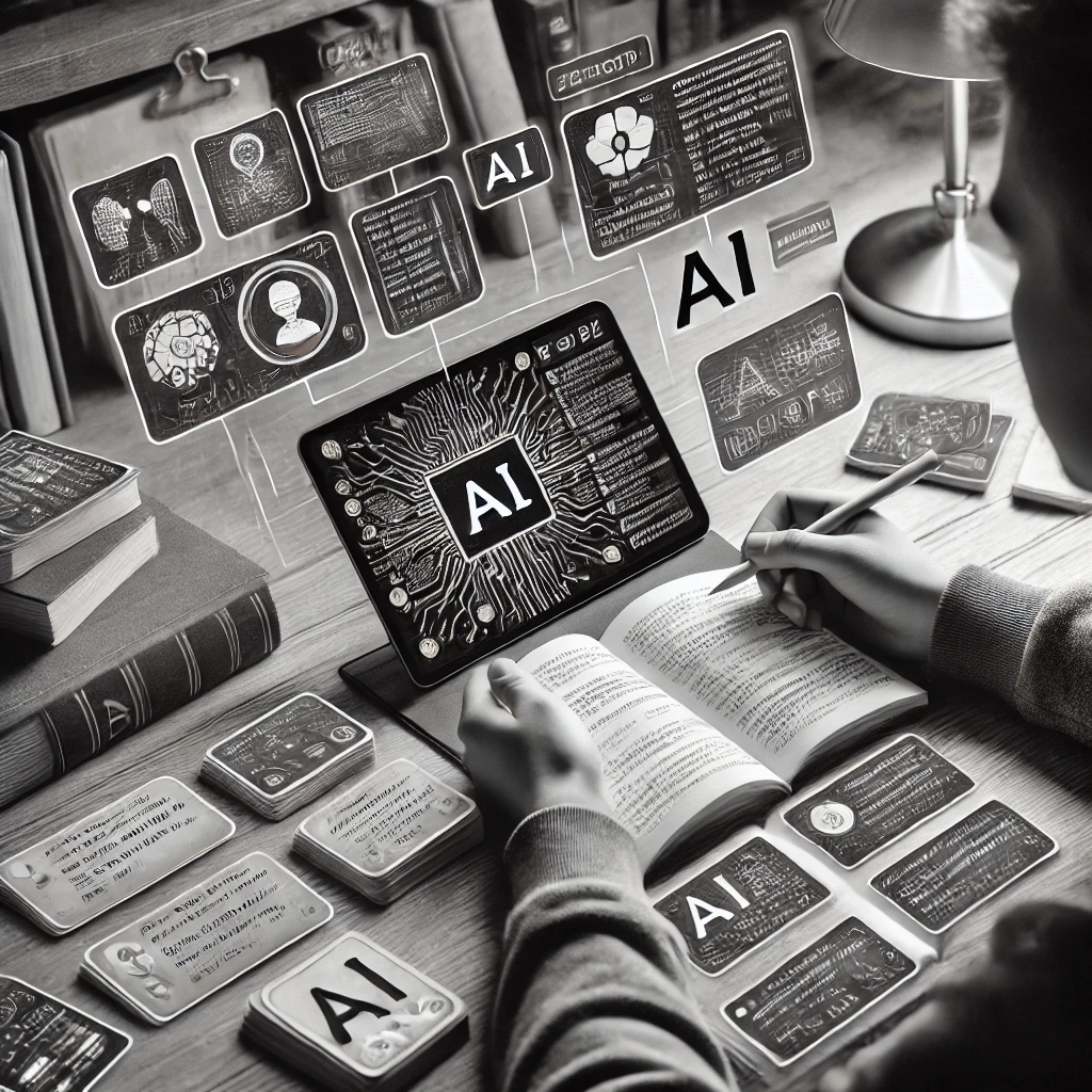 Student using ai for Flashcards
