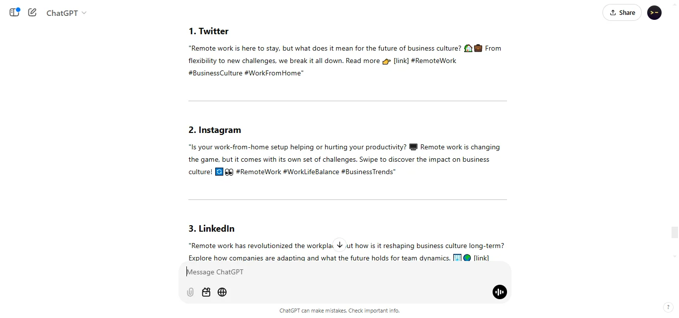 Write Social Media Posts