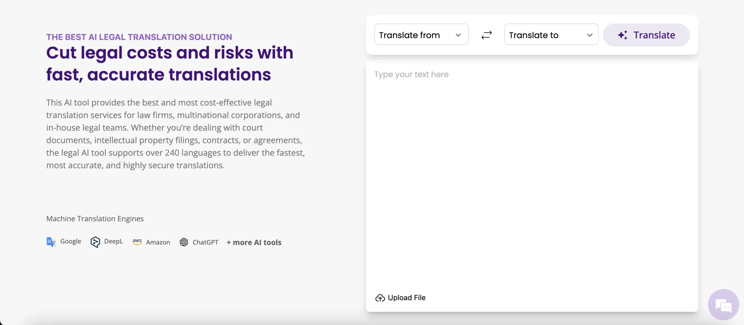 Machine translation homepage