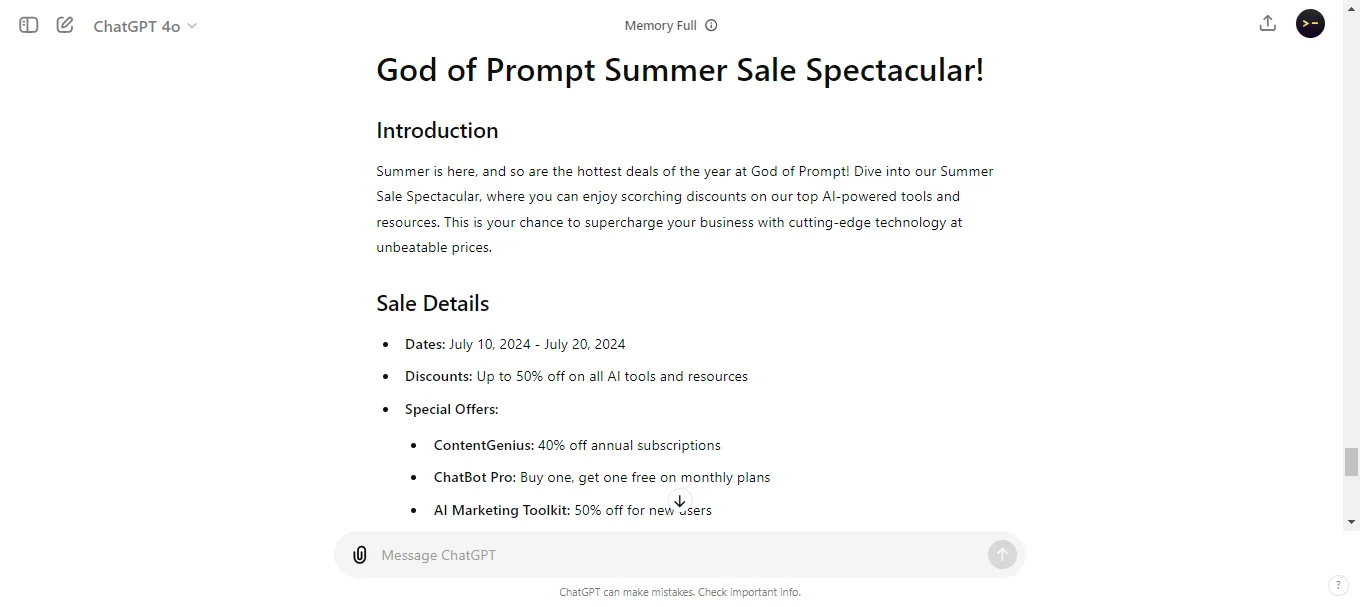 seasonal sales