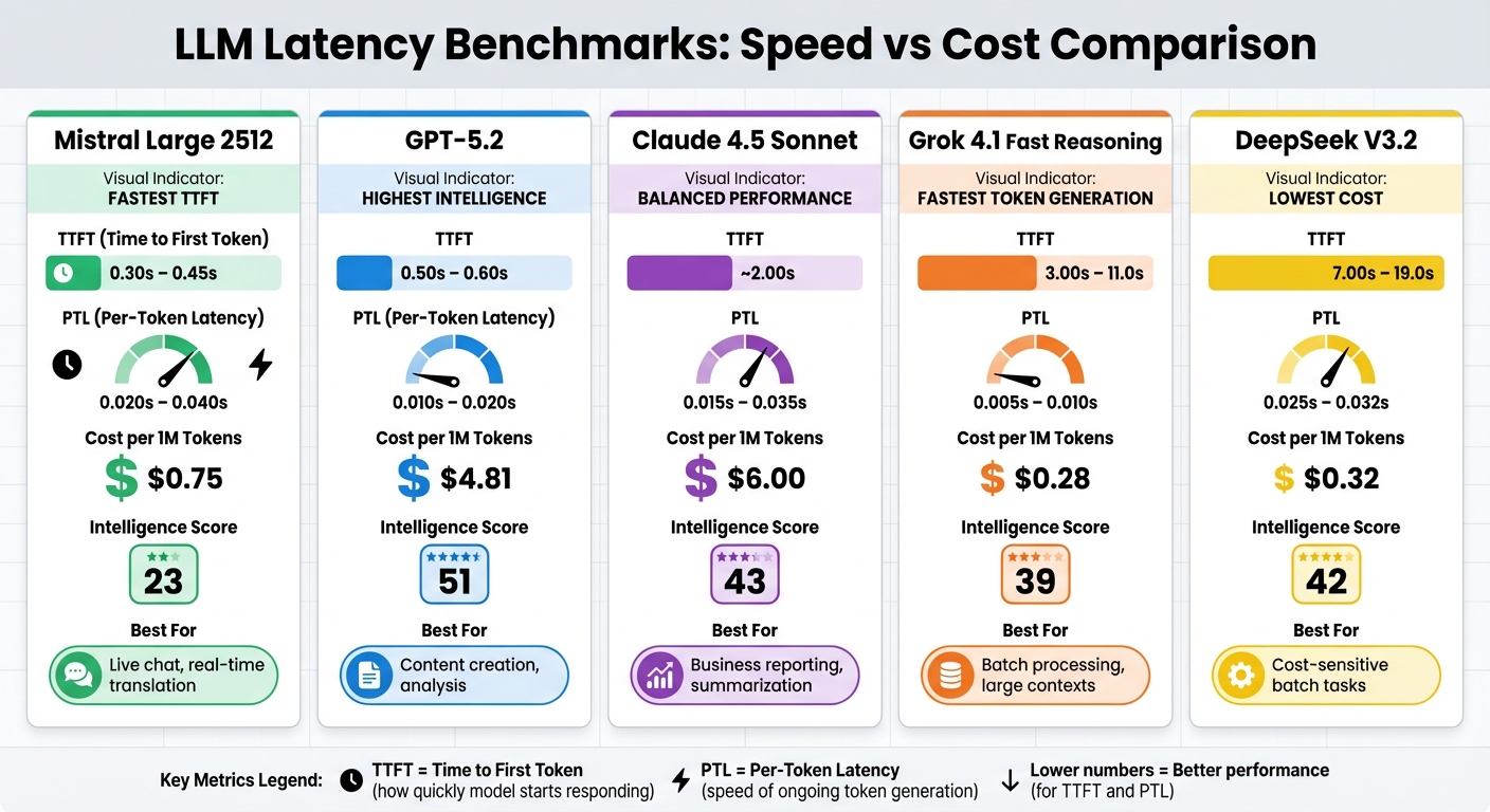 LLM Latency Comparison: Response Times and Costs Across 5 Leading AI Models