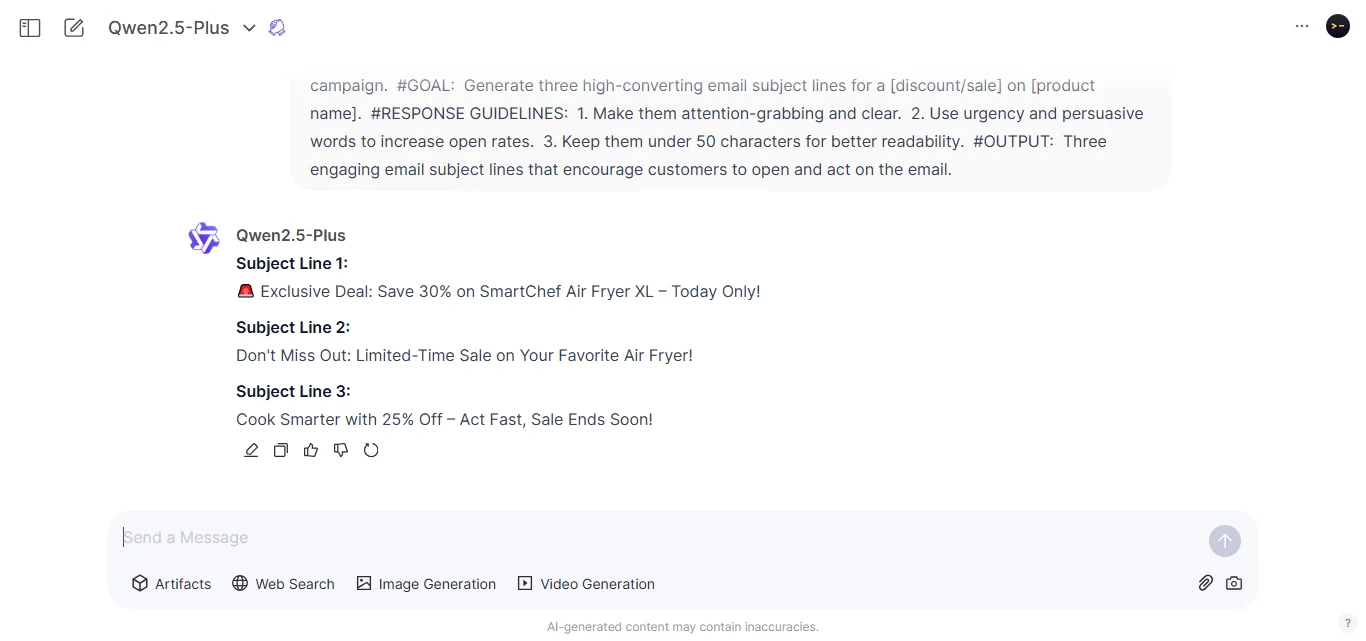 generate emails subject lines for promotion