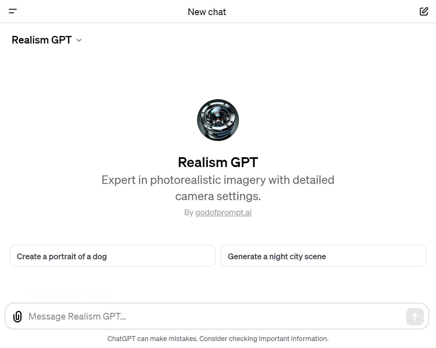 Realism GPT by godofprompt.ai