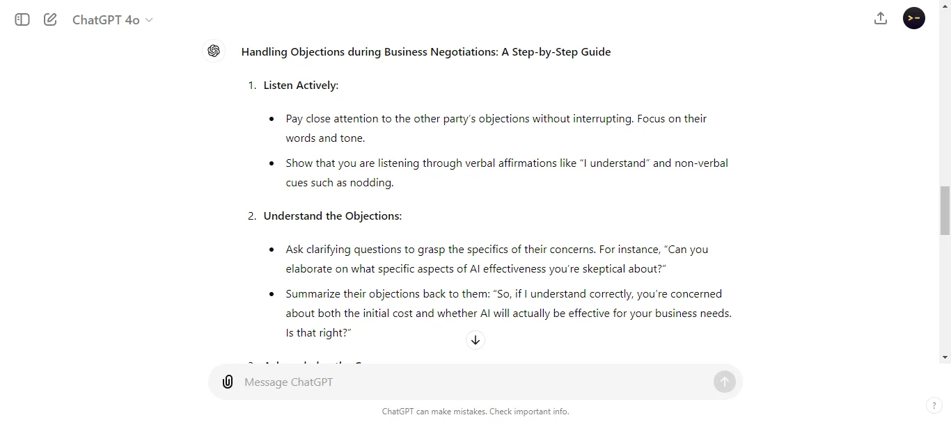 Handling Objections