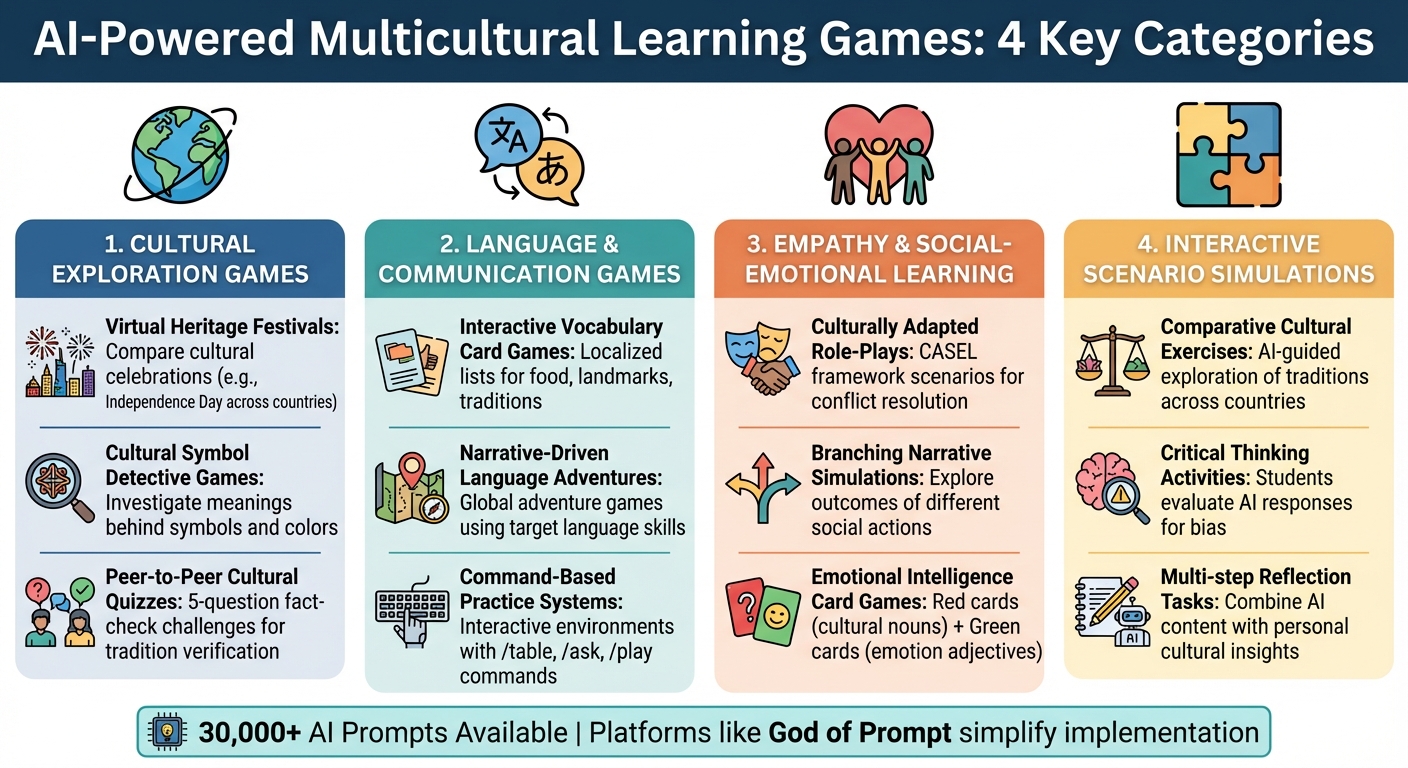 Types of AI-Powered Multicultural Learning Games and Activities