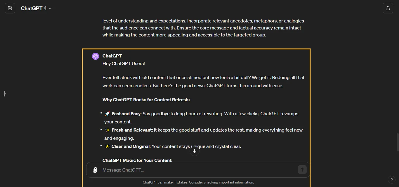 Tailor Content for Specific Audience ChatGPT Prompt