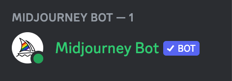 Midjourney Bot Screenshot