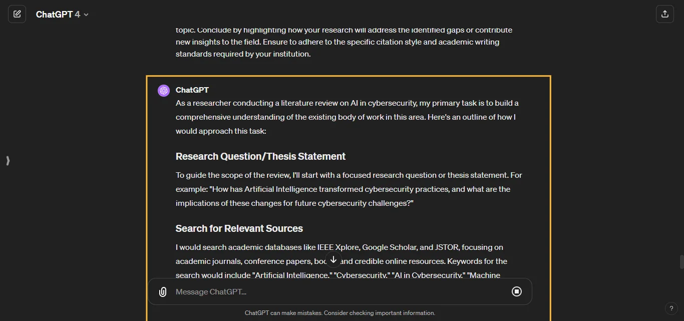 Assist with literature review ChatGPT Prompt