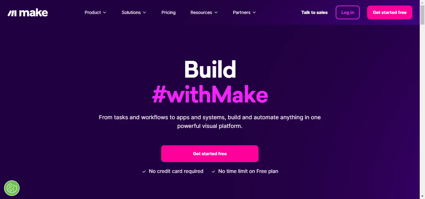 make.com homepage