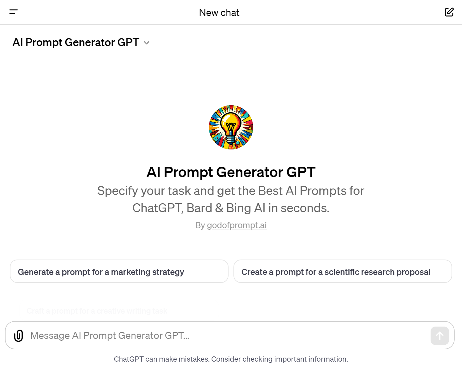  AI Prompt Generator by godofprompt.ai