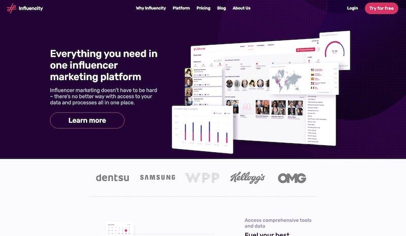 Influencity for influencer marketing