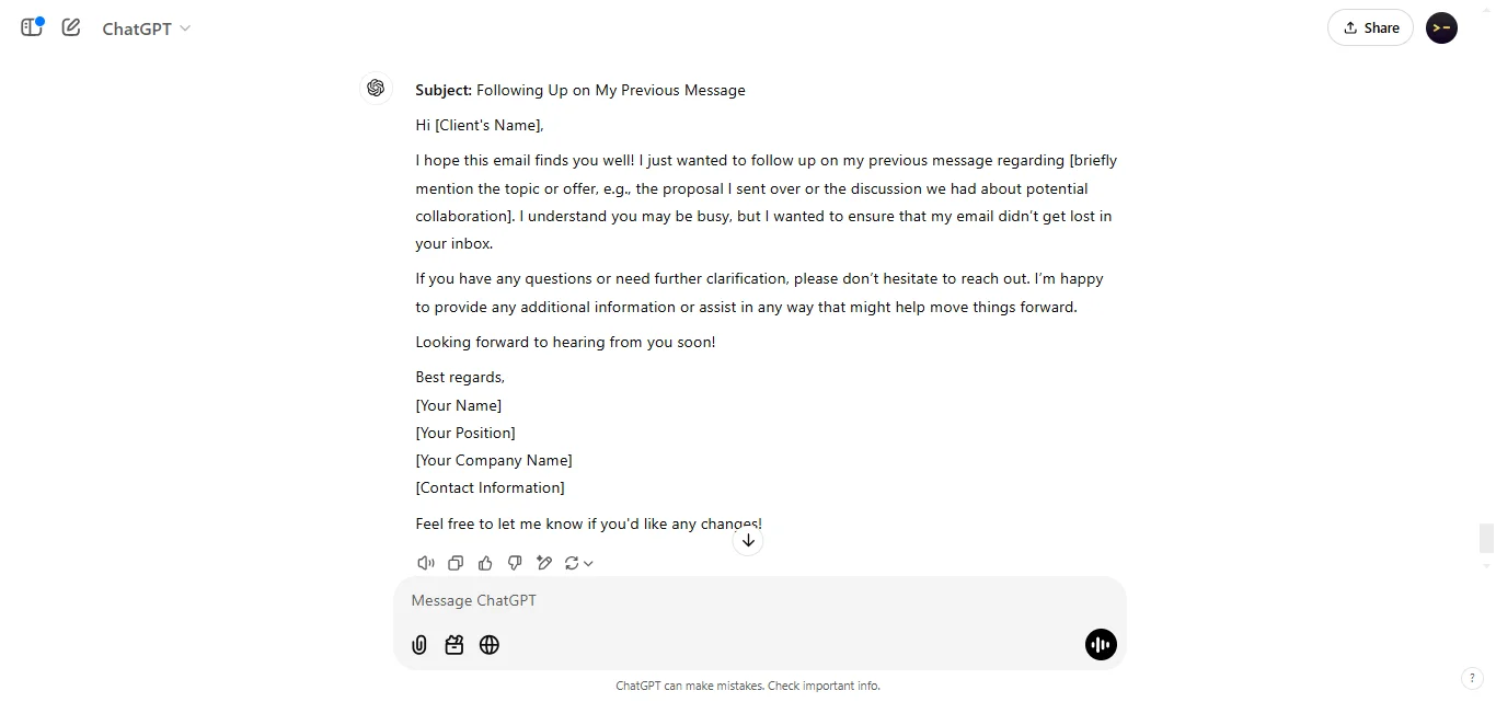 Follow-Up After No Response