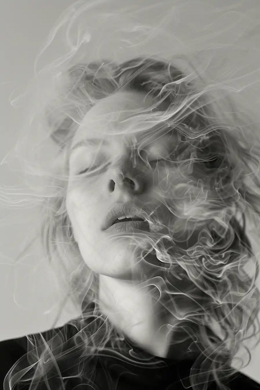 Midjourney AI Prompt: the solarized, absurd photography portrait, minimalism -ar 2:3