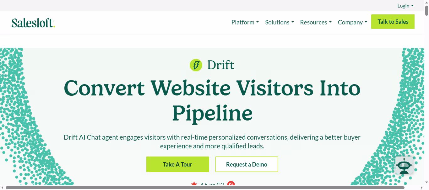 4. Drift – AI Chatbot That Converts Visitors