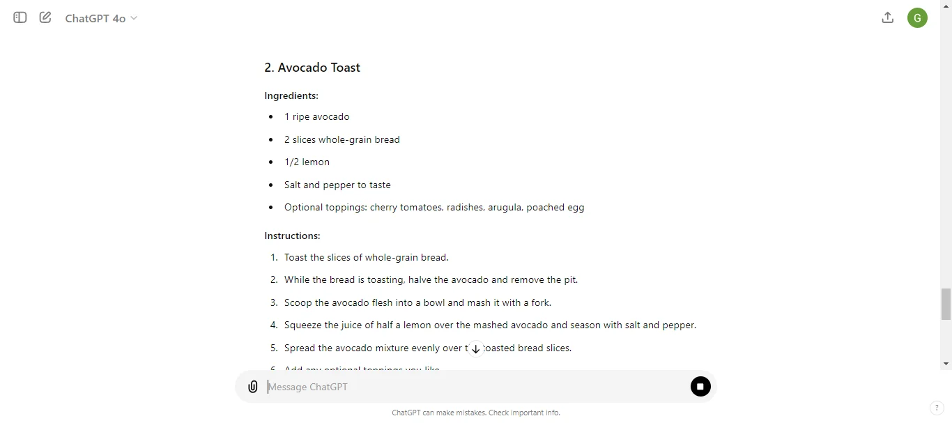Breakfast Ideas