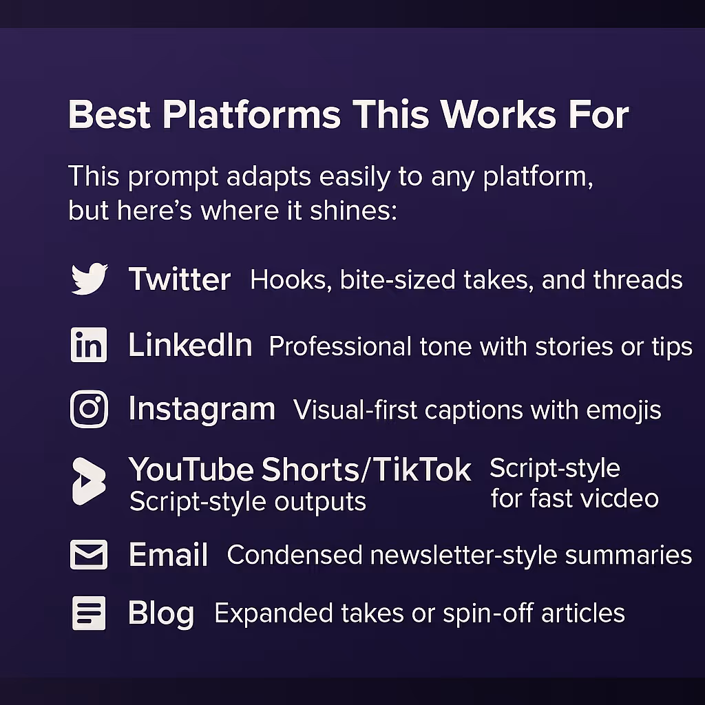 Best Platforms This Works For