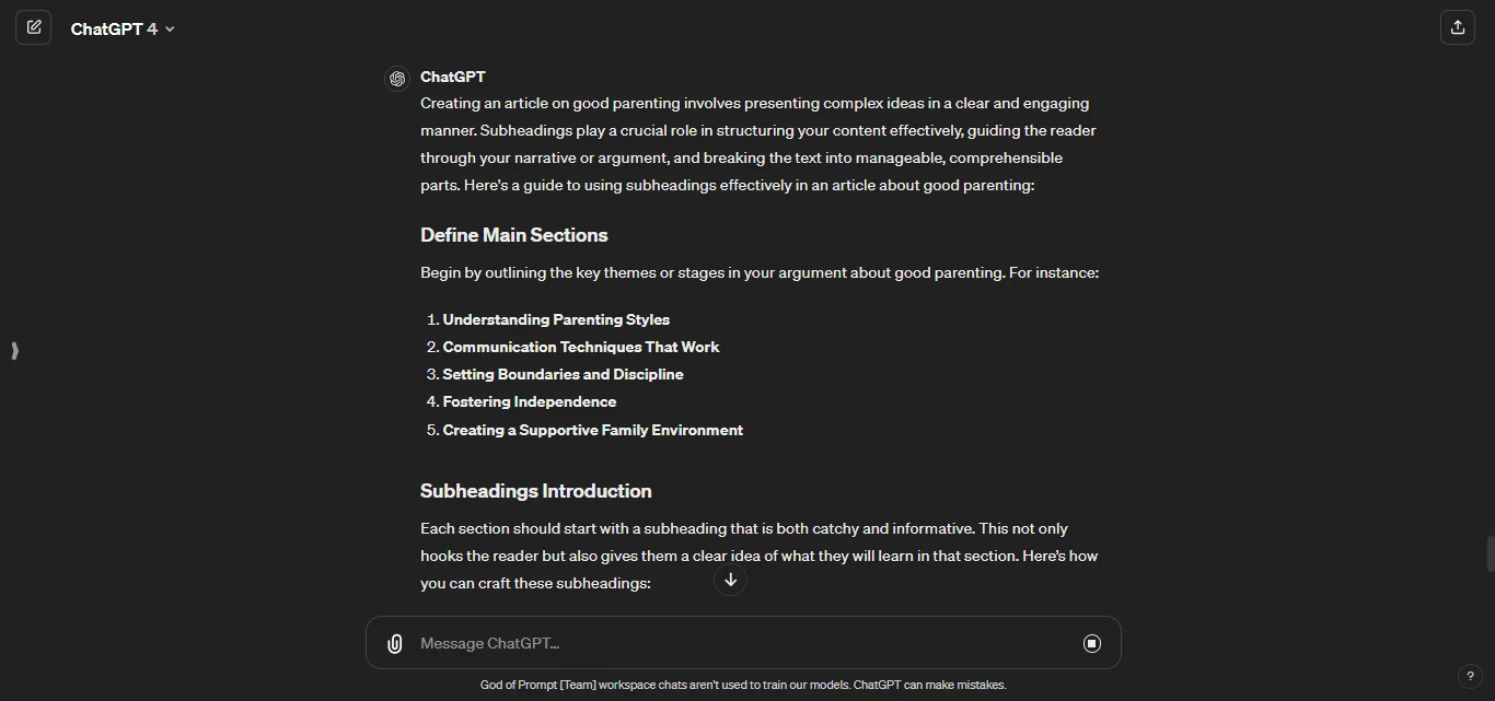 Using Subheadings Effectively