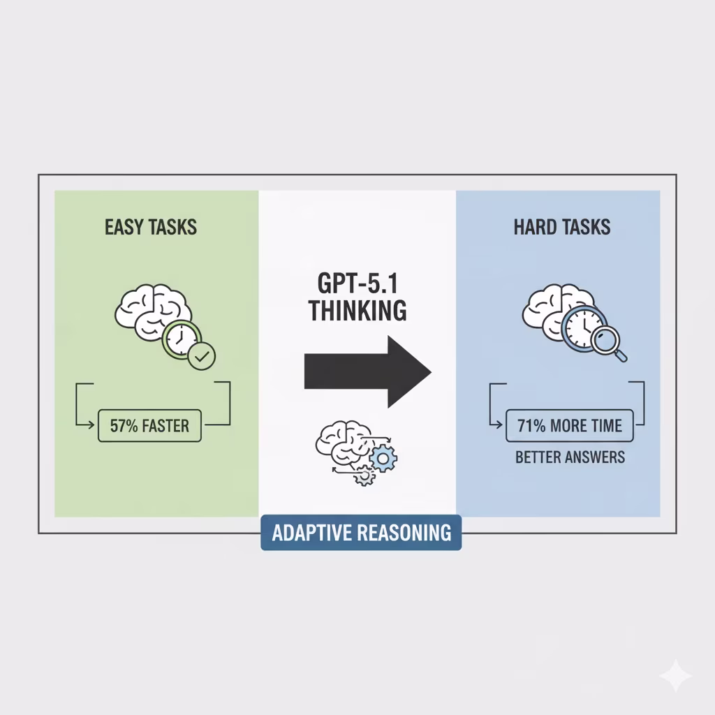 It Adapts Its Thinking Time