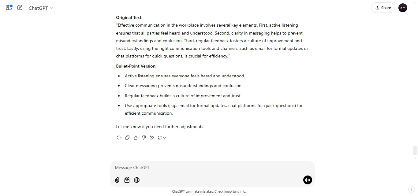 Turn Dense Paragraphs into Bullet Points