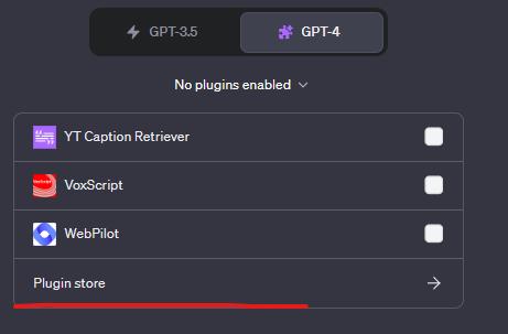 GPT-4 Interface with Plugins