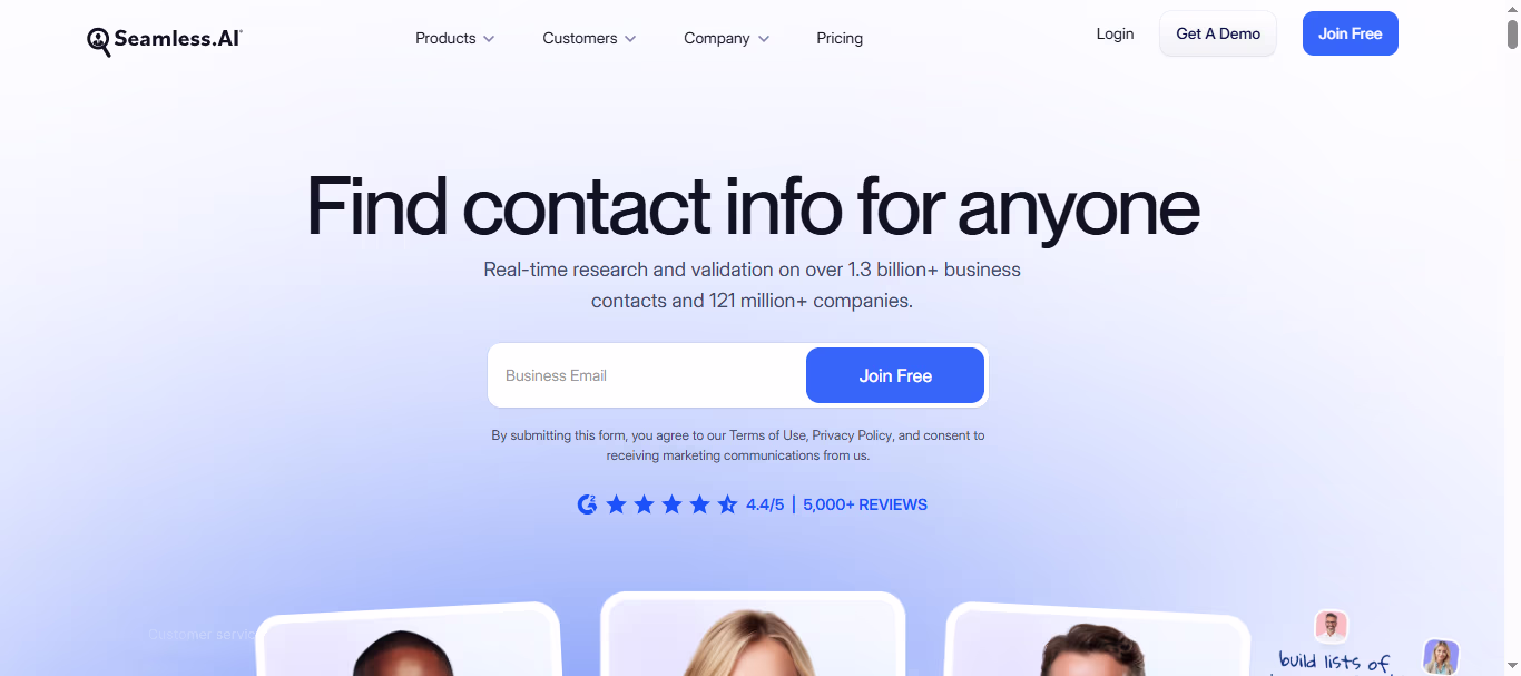 7. Seamless.ai – Real-Time Contact Search