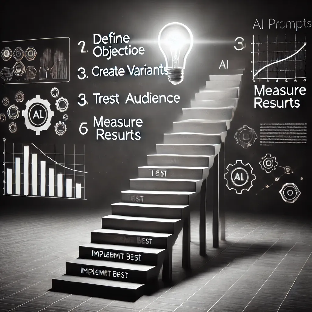 steps to conduct ab testing for AI prompts