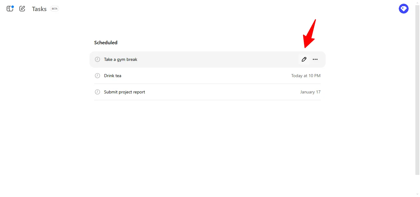 Edit Tasks