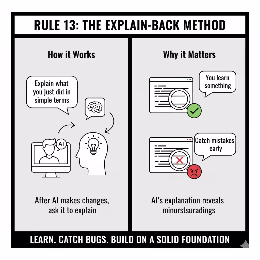 Rule 13: The Explain-Back Method