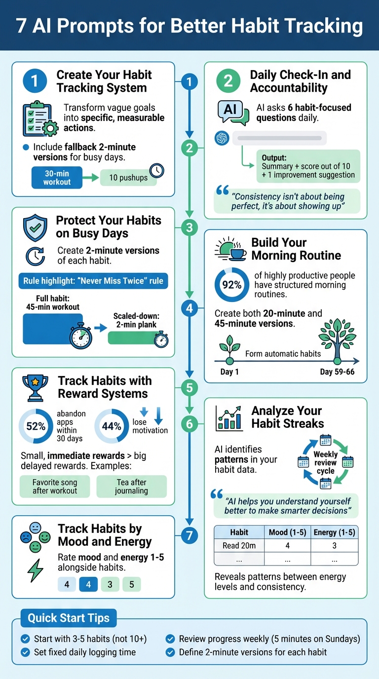 7 AI Prompts for Effective Habit Tracking System