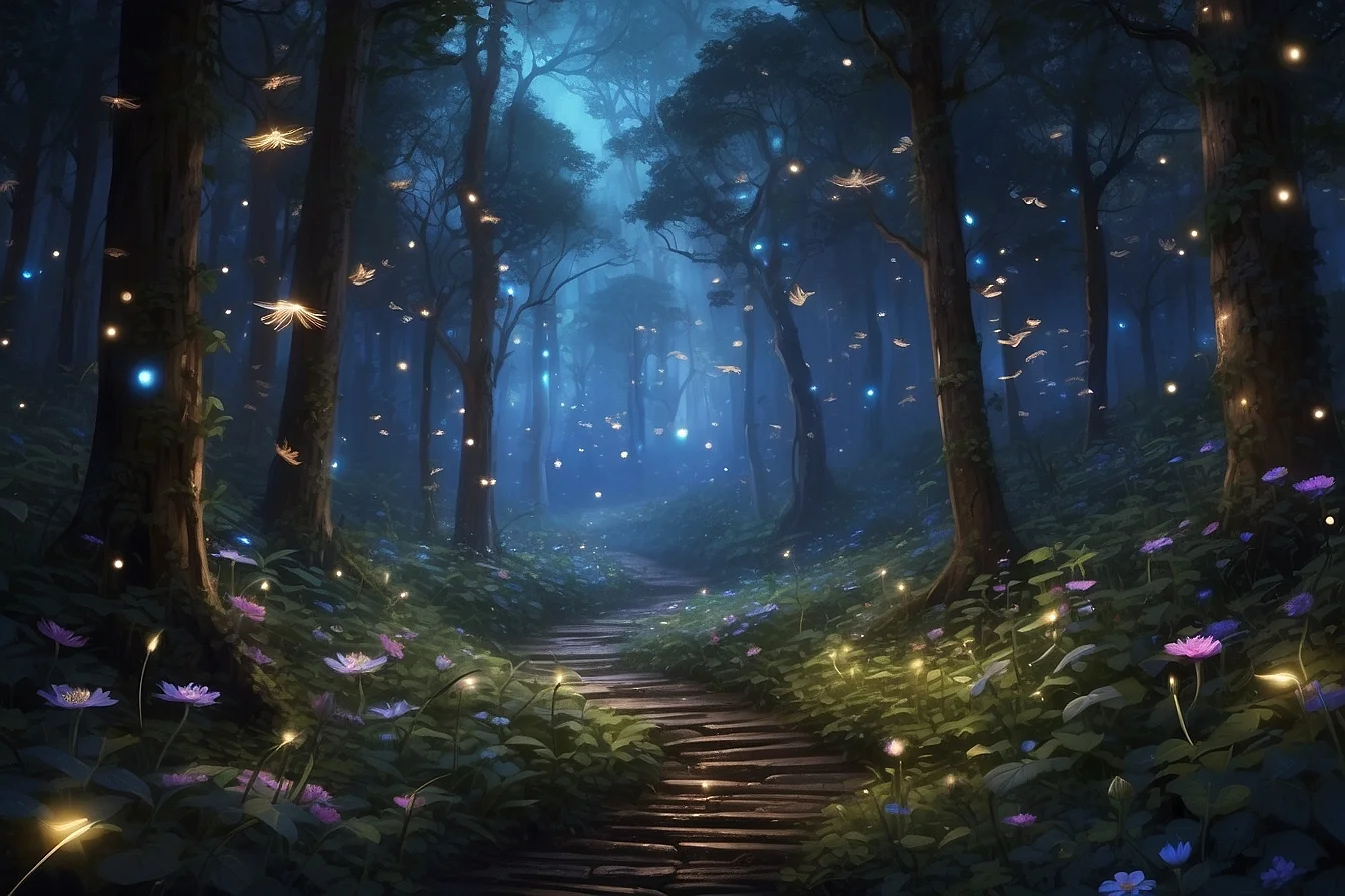 Magical Forest at Night leonardo image