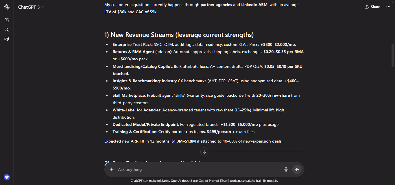 1. Business Model Optimization & Revenue Growth
