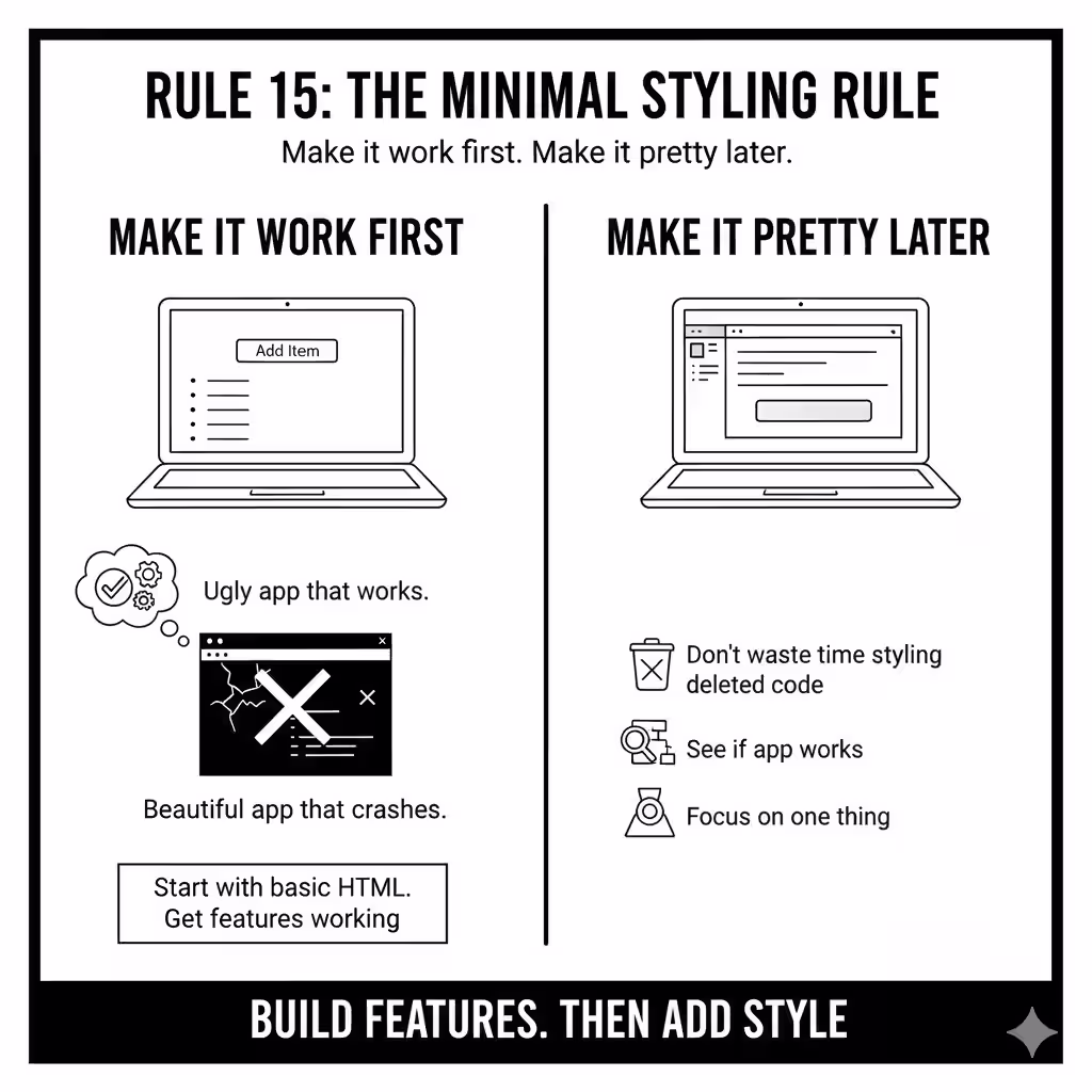 Rule 15: The Minimal Styling Rule