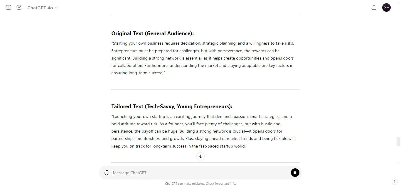 Tailor Language for a Specific Audience