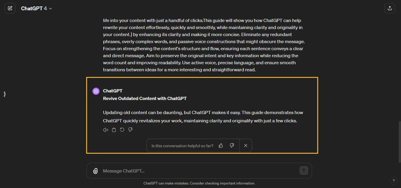 Improve Clarity and Conciseness ChatGPT Prompt
