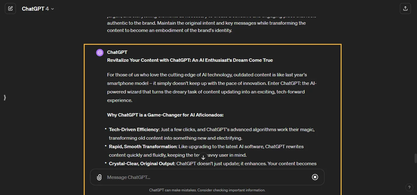 Align with Brand Voice ChatGPT Prompt