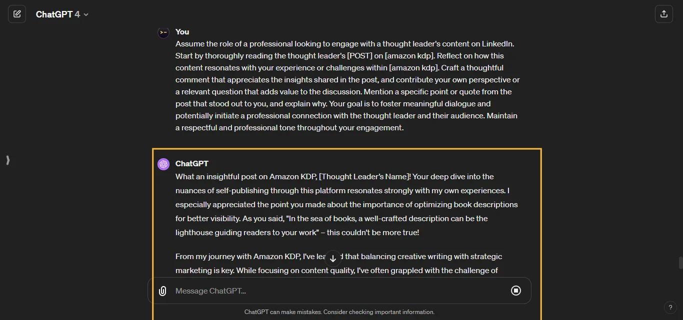 Engage with a Thought Leader's Content Chatgpt Prompts
