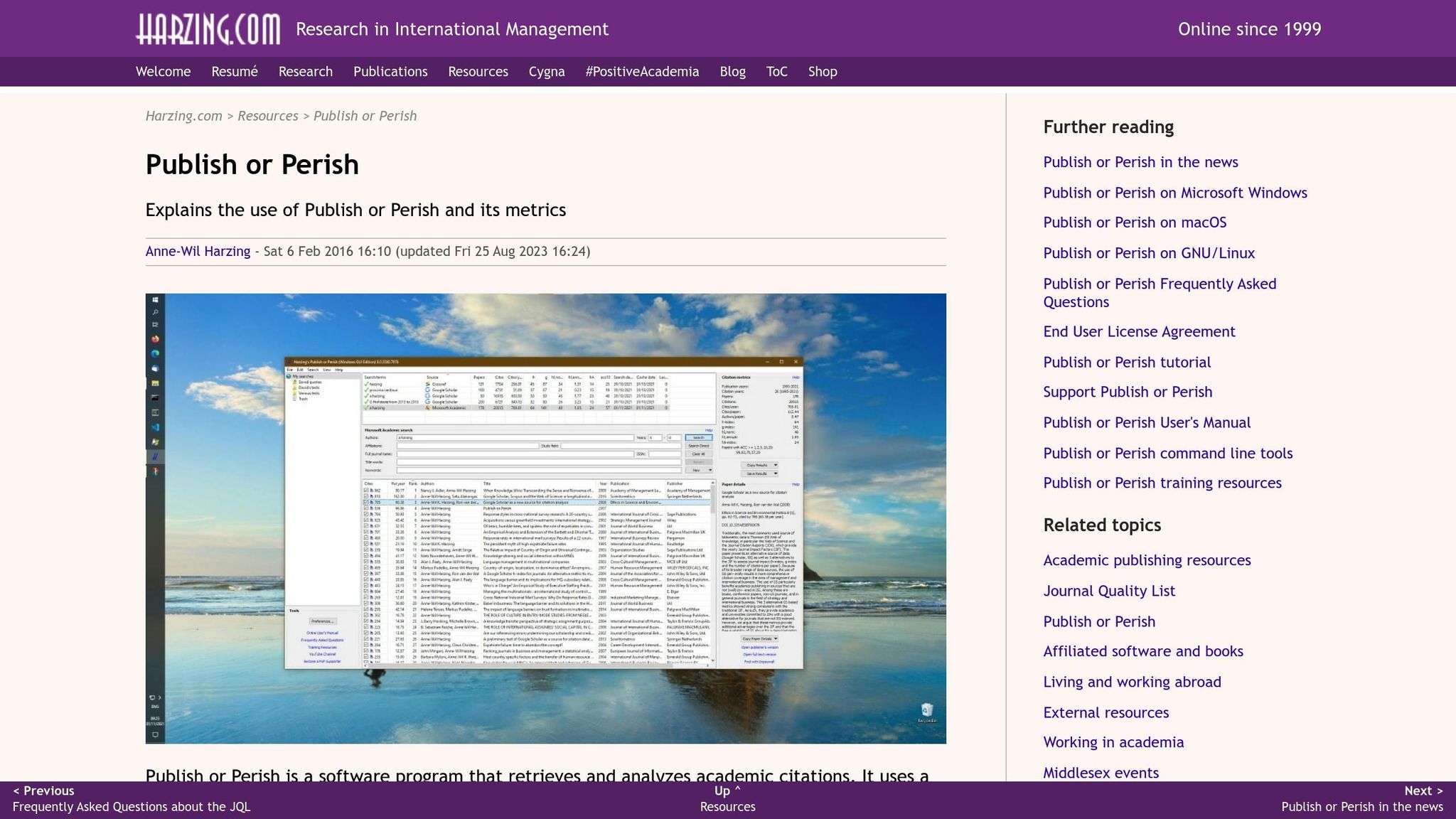 Publish or Perish