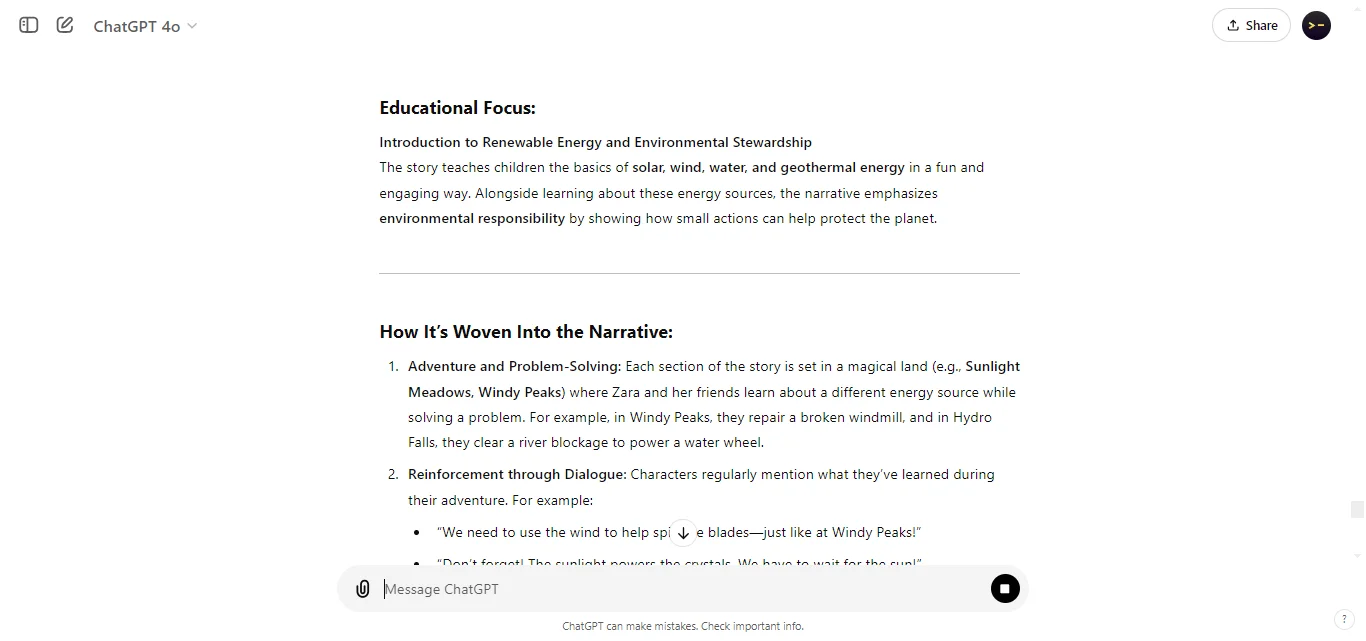 Outline the Educational Element 
