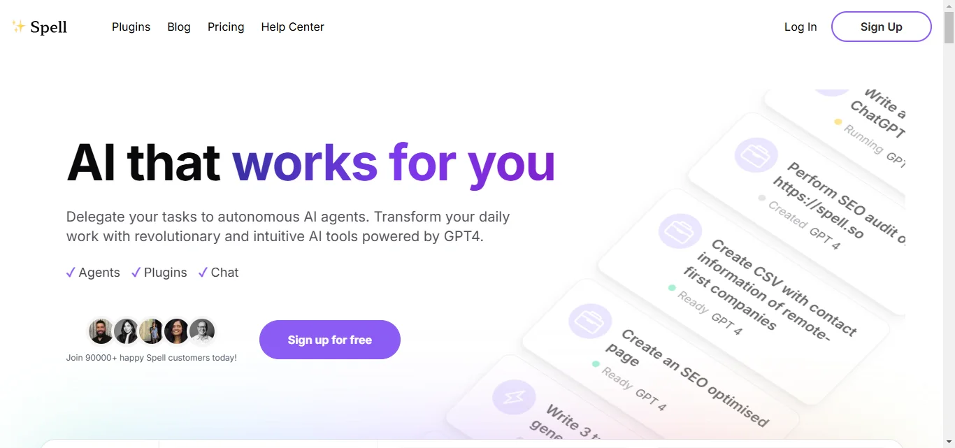 Spell.so – AI That Automates Online Tasks