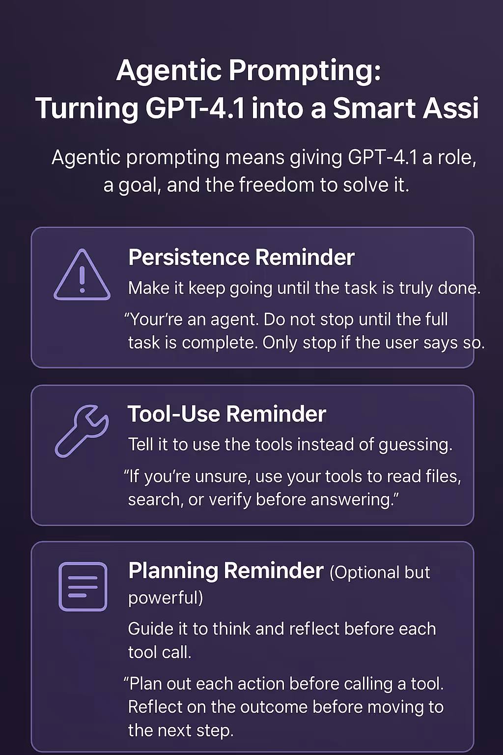 Agentic Prompting: Turning GPT-4.1 into a Smart Assistant