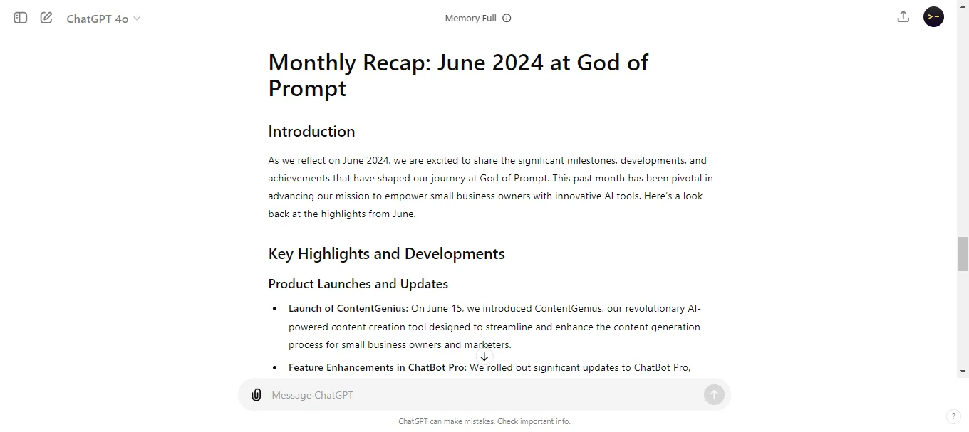 Monthly Recap