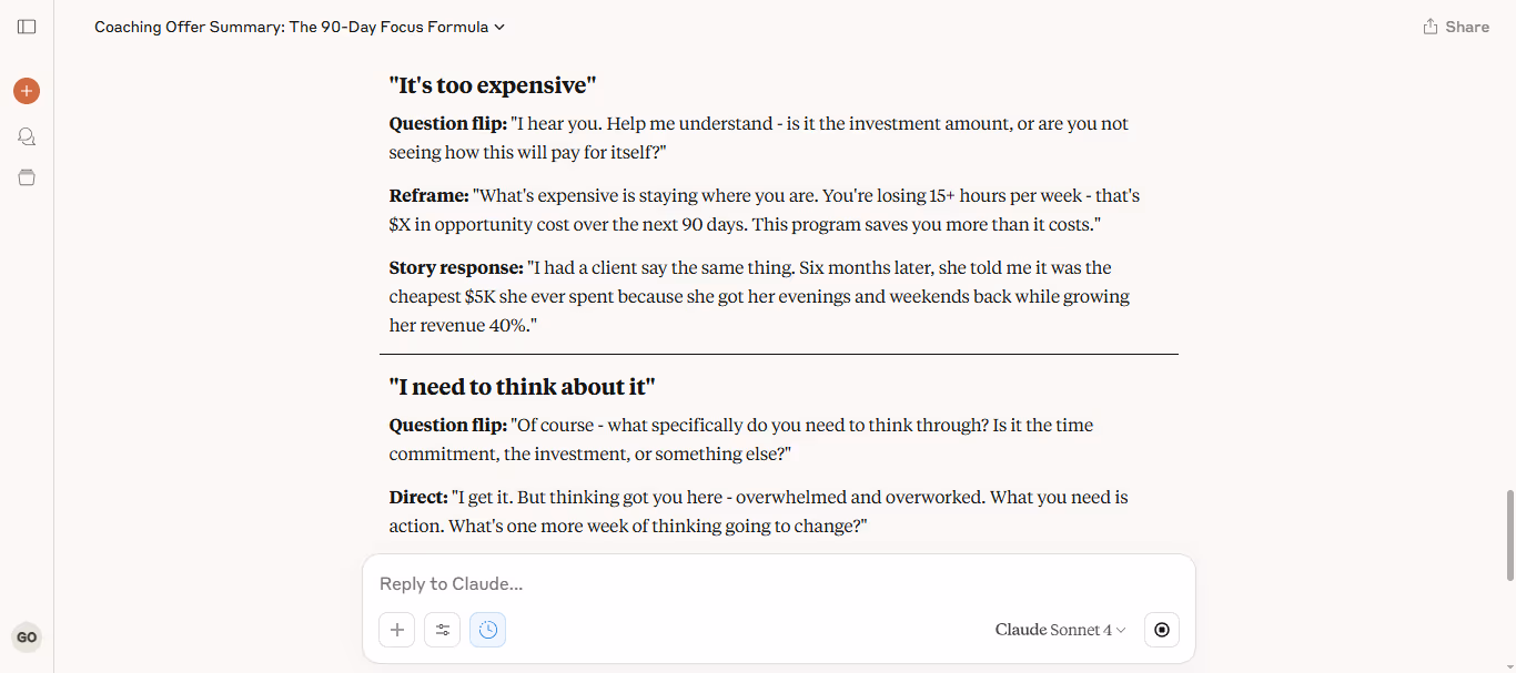 6. Prompts to Reframe Common Client Objections