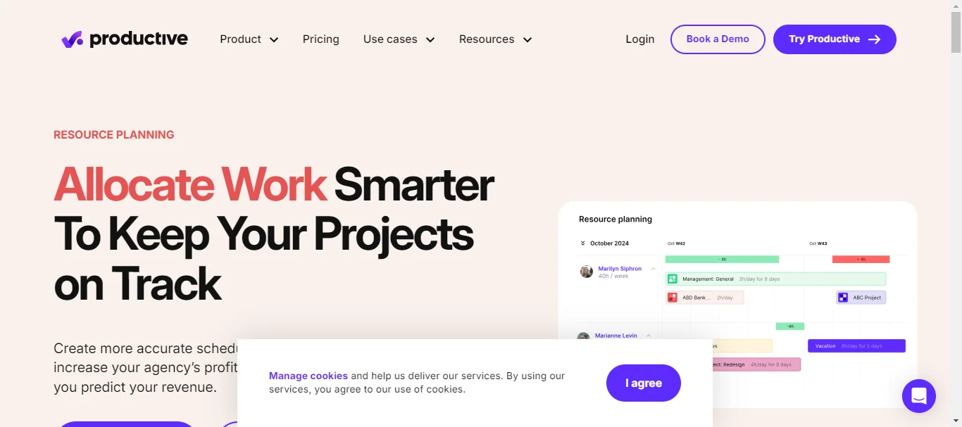 productive io homepage