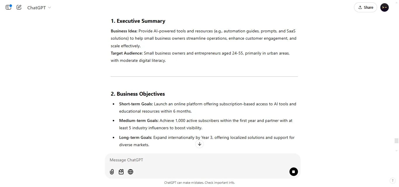 write a busines plan