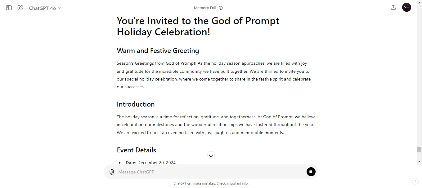 event invitation