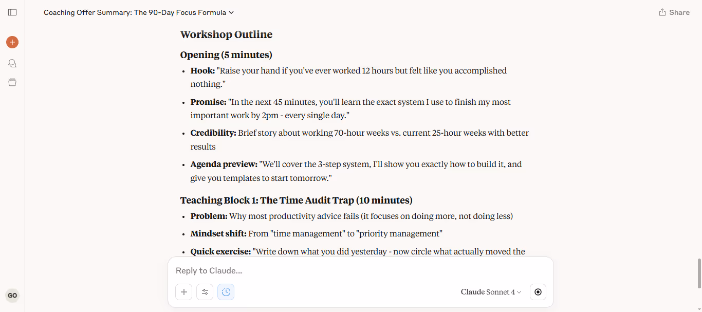 8. Prompts to Outline a Mini Workshop or Webinar